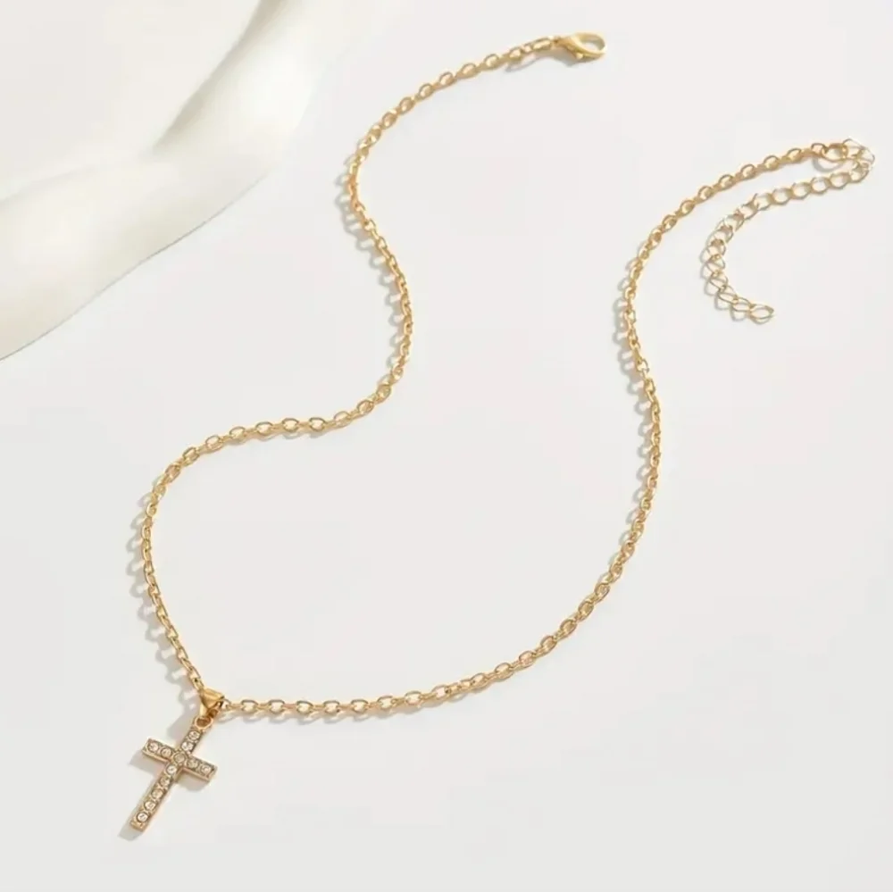 Ladies Elegant Gold Cross Necklace
